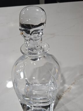 Godinger Clear Skull Glass Decanter